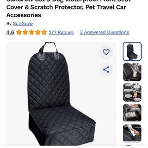 Black Quilted Car Seat Cover